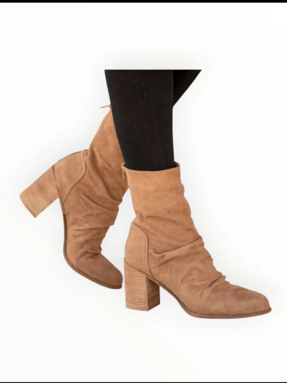 Women’s Suede-like Slouch Ankle Boots - Brown